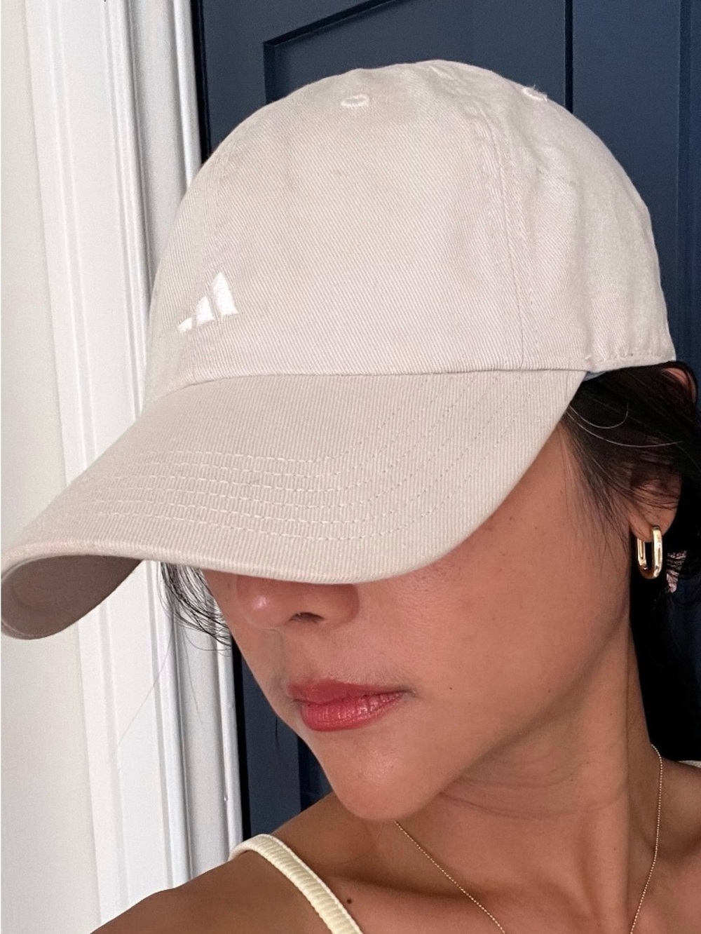 adidas Originals Women's Beige Baseball Cap with Trefoil Logo